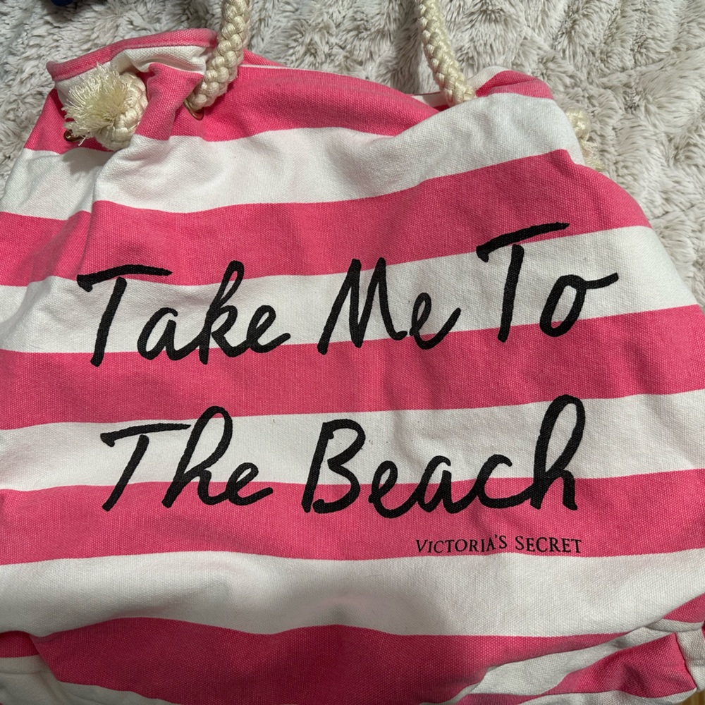 “Take me to the Beach” Victoria Secret Beach tote bag